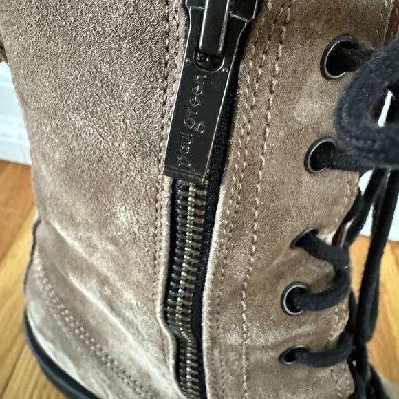 Paul Green Women Jackson Fine Brown Suede Combat Boots size 8US Austrian 5.5 - Picture 4 of 9
